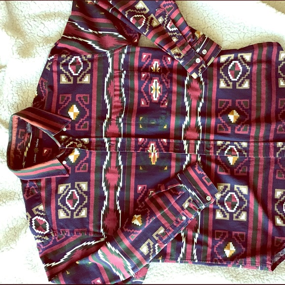 Vintage Other - Western print vintage style men’s button up